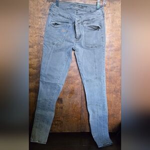 American Eagle Super Stretch Olive Green/gray Jegging